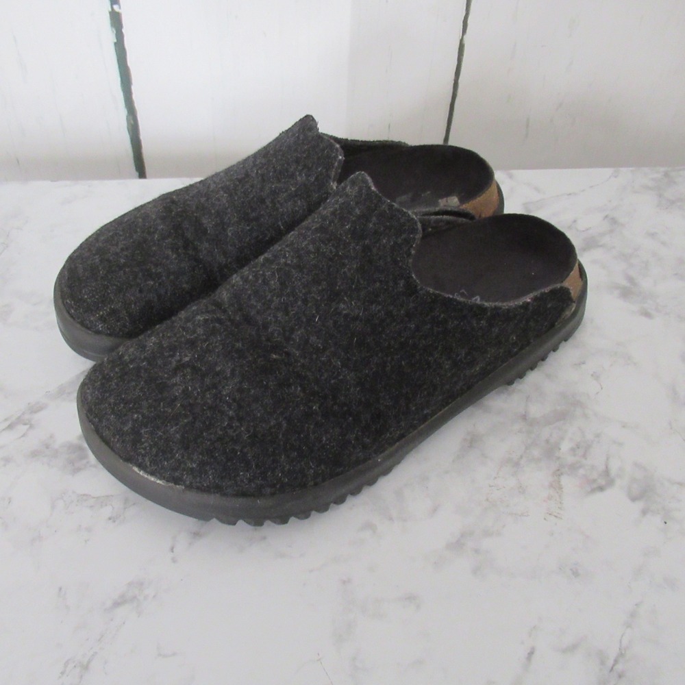 Birkenstock Betula Amsterdam Clogs 36 W 5 Gray Wool House Slipper Shoe Slip On